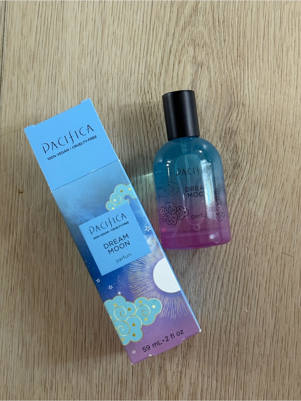 Pacifica Dream Moon Parfum Bottle in Blue and Purple